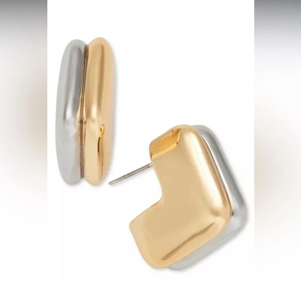 I.N.C. International Concepts
Two-Tone Square Double-Row Huggie Hoop Earrings